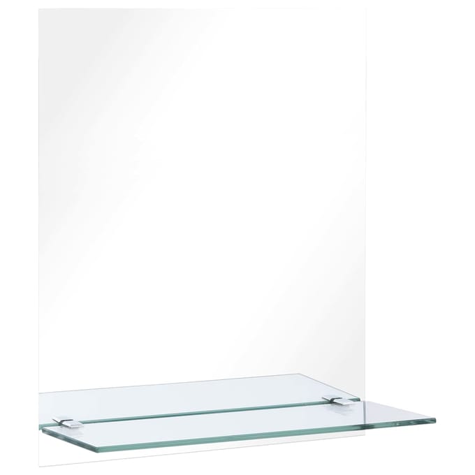 vidaXL - Wandspiegel - met - schap - 20x40 - cm - gehard - glas