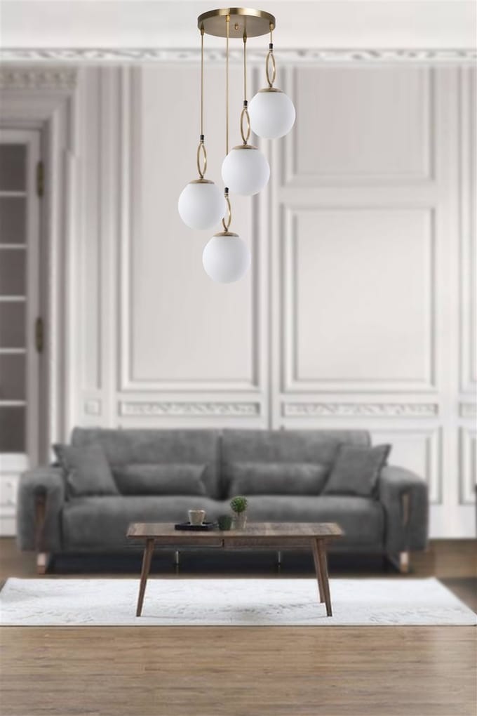 Asir - Kroonluchter - Wit - 70 x 30 x 30 cm