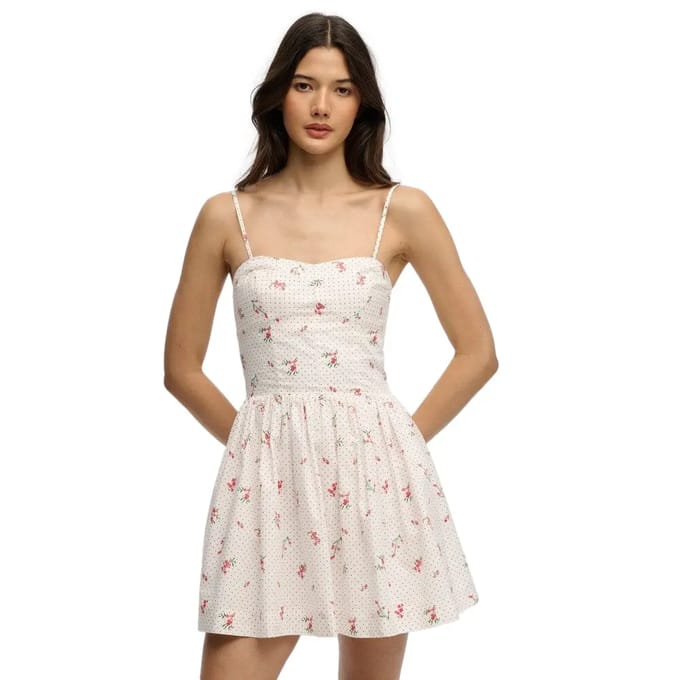Mini corsetjurk met spaghettibandjes voor dames Superdry
