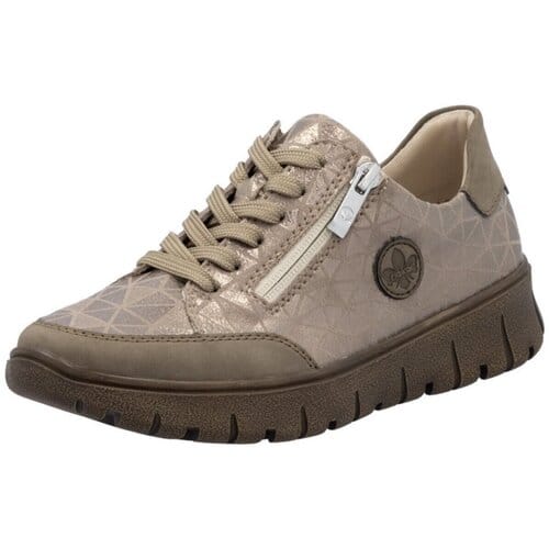 Rieker dames lage schoenen beige - Extra breed