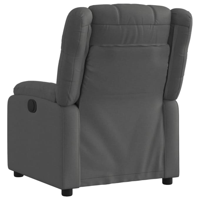 vidaXL - Relaxfauteuil - donkergrijze - stof
