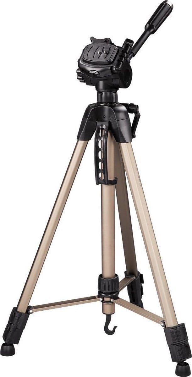 Hama Tripod 1/4 inch Werkhoogte: 64 - 160 cm Champagne Incl. tas, Waterpas