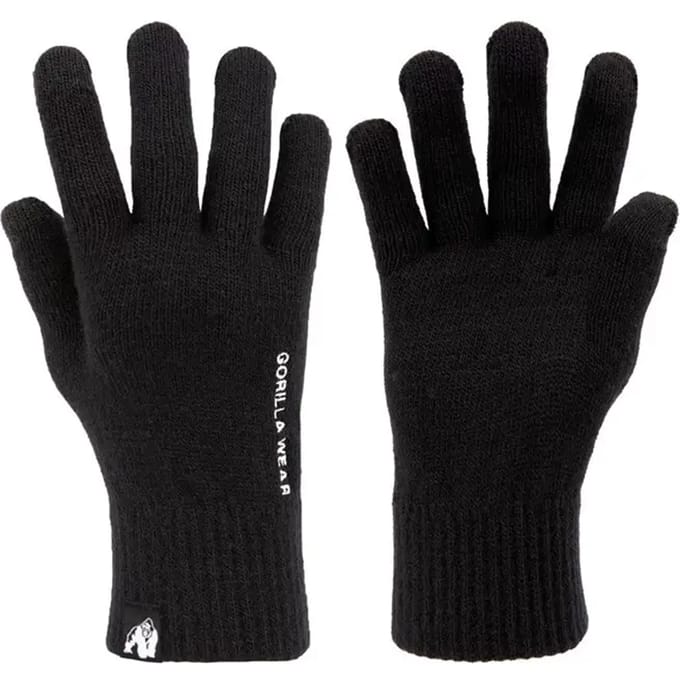 Gorilla Wear Waco Gebreide Handschoenen Zwart - S