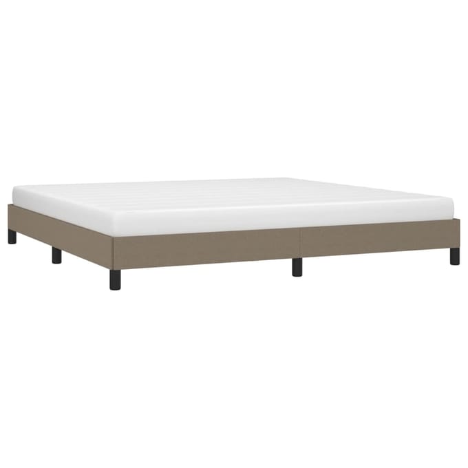 vidaXL - Bedframe - zonder - matras - stof - taupe - 200x200 - cm