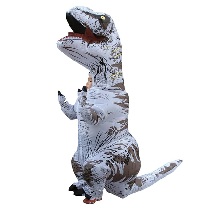 Opblaasbaar Dinosauruskostuum T Rex Opblaasbaar Dinosauruskostuum voor Cosplayfeest Bruiloften geel