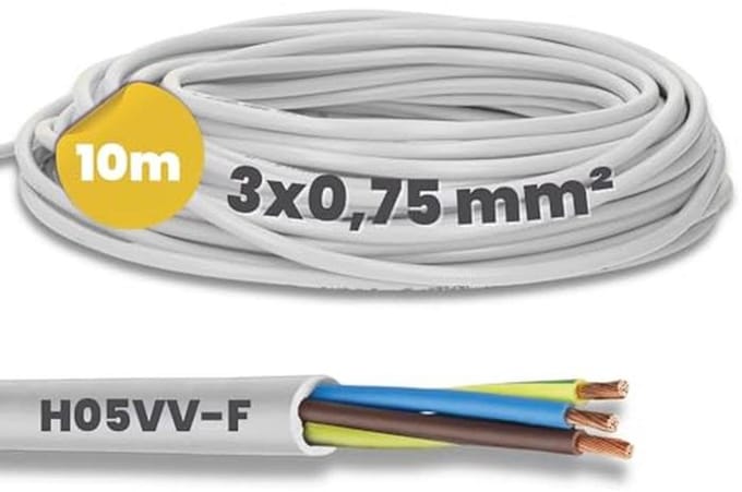 Slangkabel 3 x 0,75 mm² - Flexibele Stroomkabel voor Binnengebruik