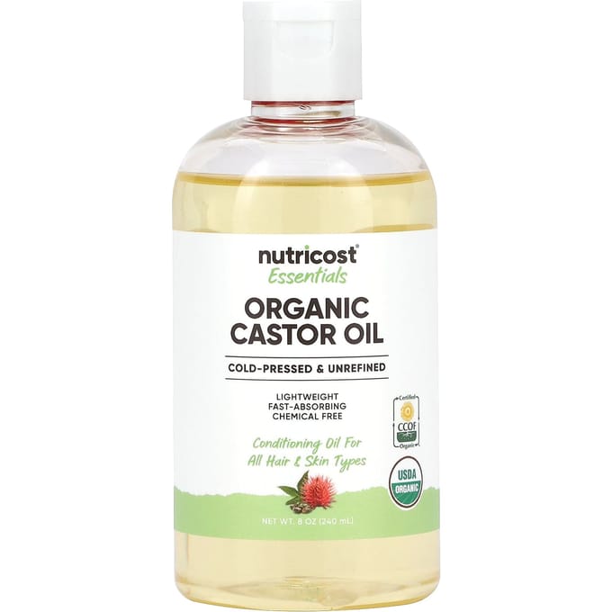 Essentiële Biologische Ricinusolie, 240 ml(8oz) beige