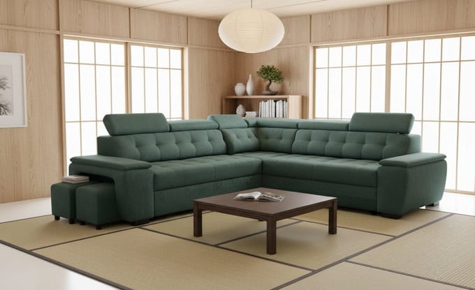 Luxe Uitschuifbare Slaapbank – 180x277x100 cm – Industrohome