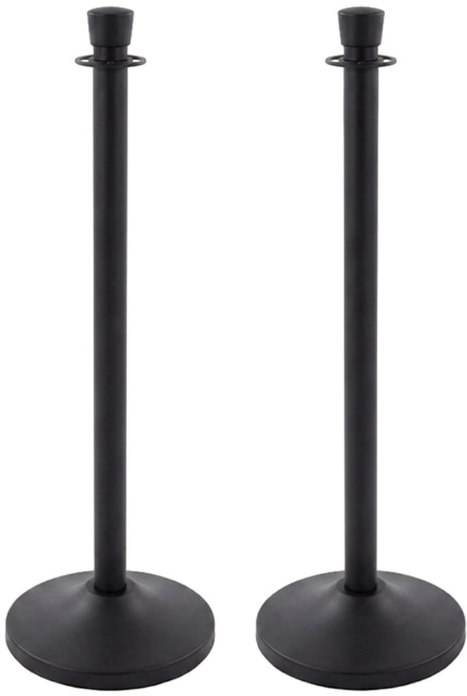 V-Part - Afzetpalen - Set van 2 stuks - Mat Zwart - RVS