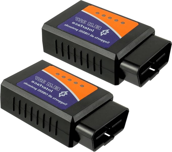 OBD2 Bluetooth Adapter voor Auto Diagnostiek - Draadloze Code Lezer, Compatibel met iOS/Android/Windows, Ondersteunt Alle OBDII Voertuigen (2 Pack)