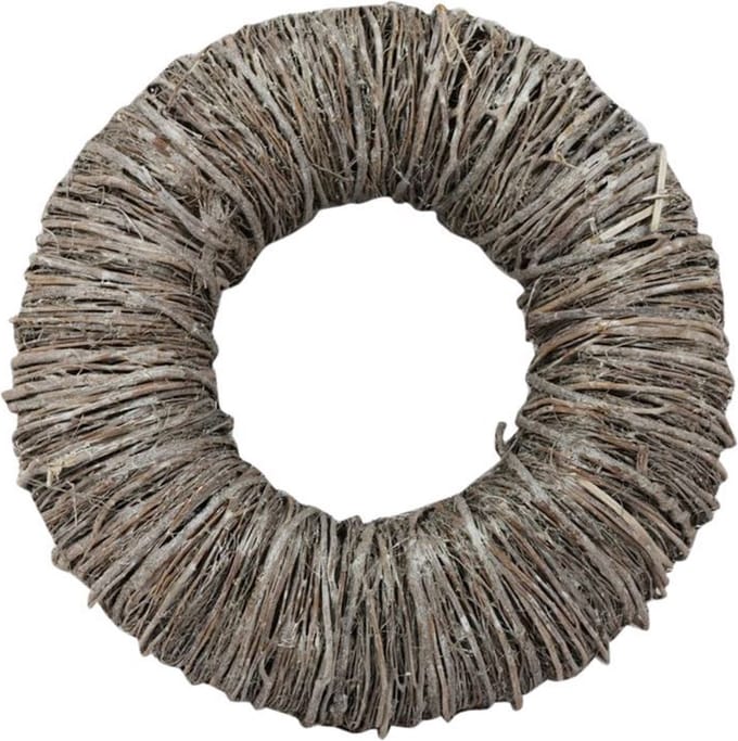 DBT Krans Landelijk Hout-Mactan Gras White Wash D 35 cm