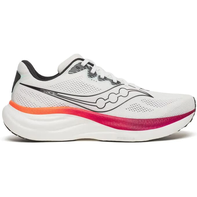 Saucony Ride 19 - Hardloopschoenen - Wit/Crimson - 45