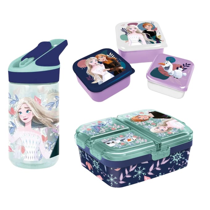 Frozen lunchset; lunchbox, snackbox en drinkfles
