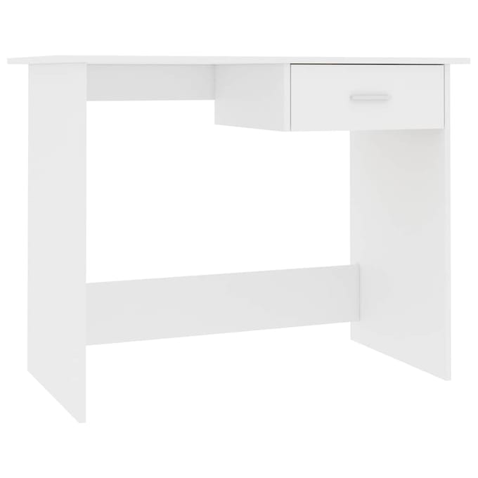 vidaXL - Bureau - 100x50x76 - cm - bewerkt - hout - wit