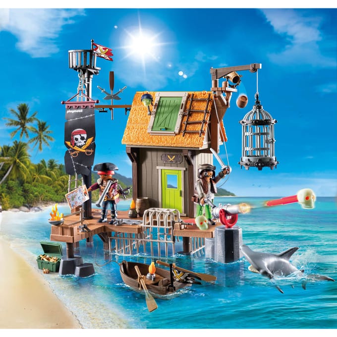 Piratenhaven simulator spel + gevangenis Playmobil