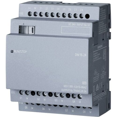 Siemens Logo! dm16 24 Uitbreidingsmodule pu/i/o: 24v dc/24v dc/trans.
