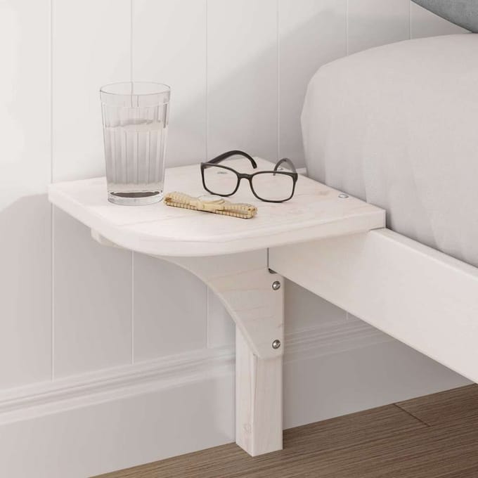 vidaXL - Bedframe - Wit - 140 - x - 200 - cm - Massief - grenenhout