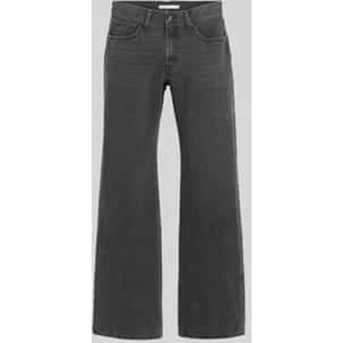 Wide leg jeans van puur katoen in 5-pocketmodel