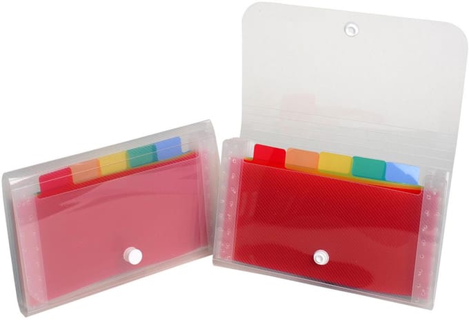 Exacompta Crystal PP Sorteermap midi 7 indelingen - 14x26 cm - Transparant - 55398E