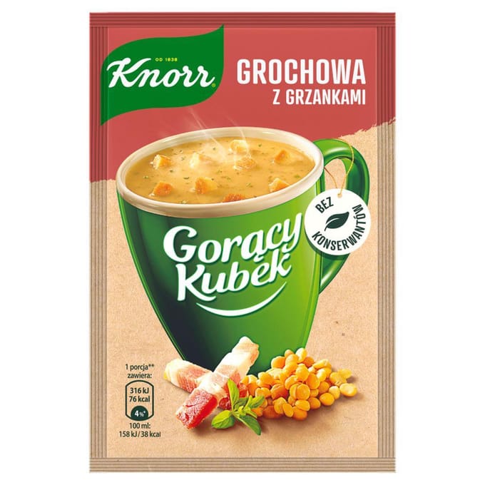 Knorr Hete Mok Erwtensoep met Croutons 21 g