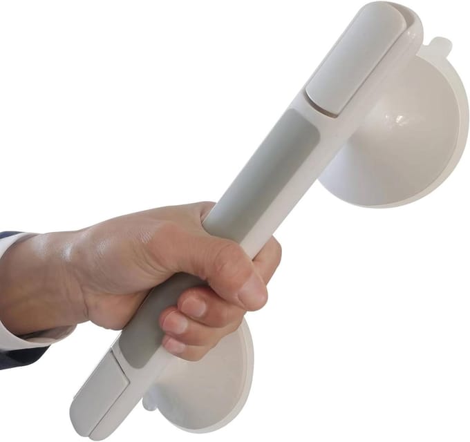 Badkamer beugel - Douche handgreep - Veiligheid verhogen - Zuignap montage - 37 cm - Wit