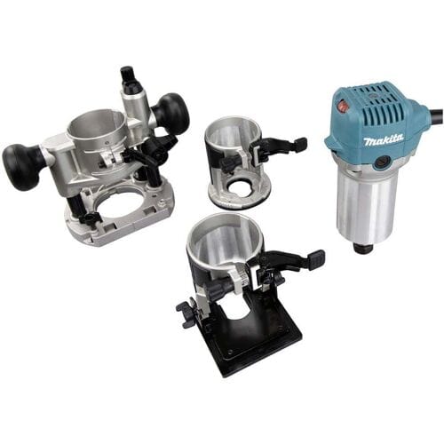 Makita RT0702CX2J - Freesmachine, bovenfrees, trimmer in Mbox- Zilver - 710W - 8mm