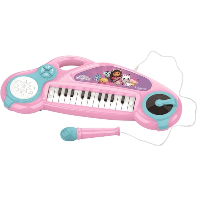 Gabby’s Dollhouse fun Electronic Piano Keyboard met verlichting en microfoon - 24 keys