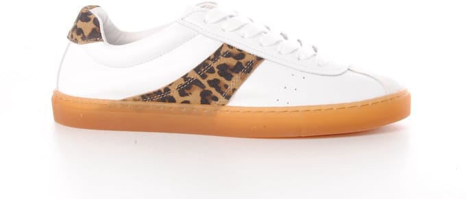 Copenhagen dames sneaker Abigail leder wit leopard print