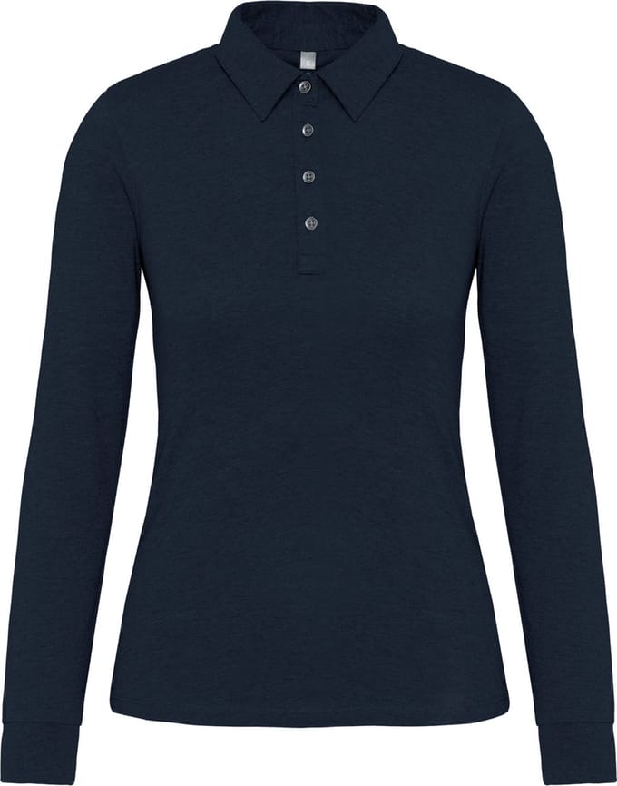 Kariban Damespolo lange mouwen van jersey K265 - Navy - M