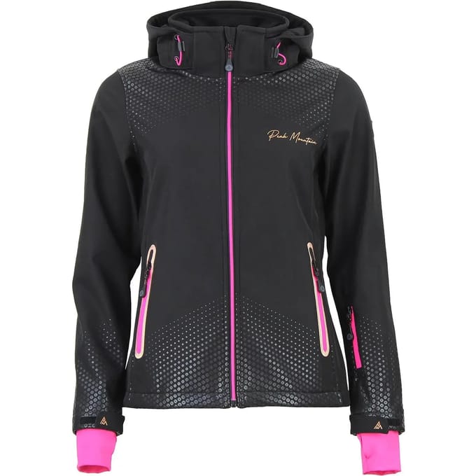 Dames fleece vest met capuchon en ritssluiting Peak Mountain Softshell