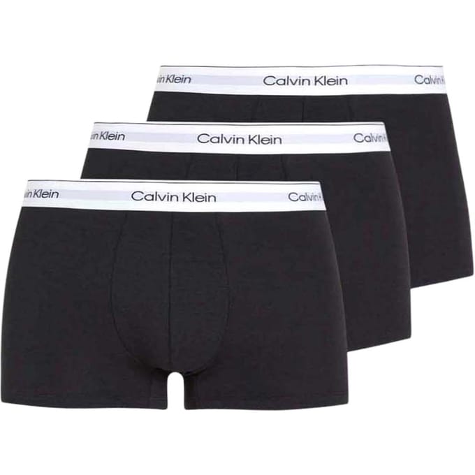 Calvin Klein Logo Stretch Boxer Briefs 3-Pack Heren Ondergoed Zwart LV00NB4389UB1 M white