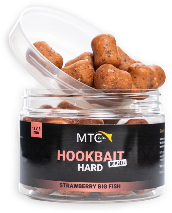 MTC Baits Strawberry Big Fish - Hookbait - Hard Dumbell - 12x18 mm - Red