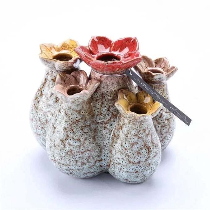 Blauw mix Vaas Flowerfield 20 x 15 x 20 hoog