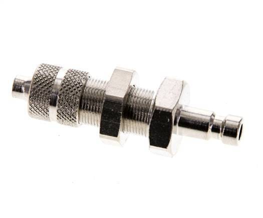 Vernikkeld Messing DN 2.7 (Micro) Luchtkoppeling Insteeknippel 4x6 mm Push-On Schotkoppeling
