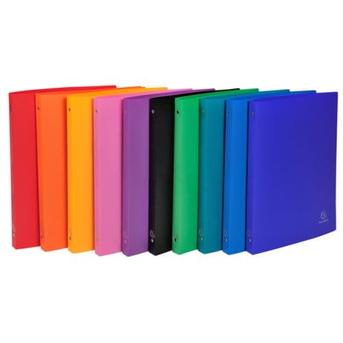 Exacompta Ondoorzichitige Ringband in PP met 4 ringen van 15mm - A4 - Geassorteerd - 51199E
