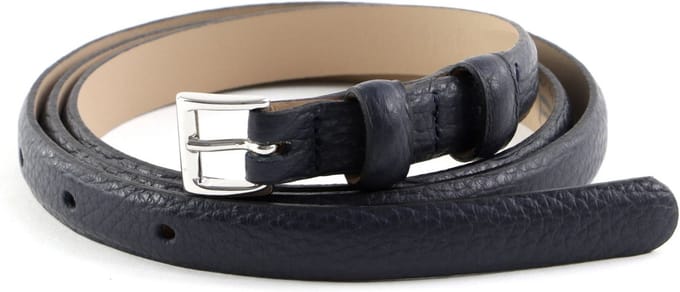 abro Leren Riem Tailleband Leather Adria Women's Belt W85 Navy Blauw