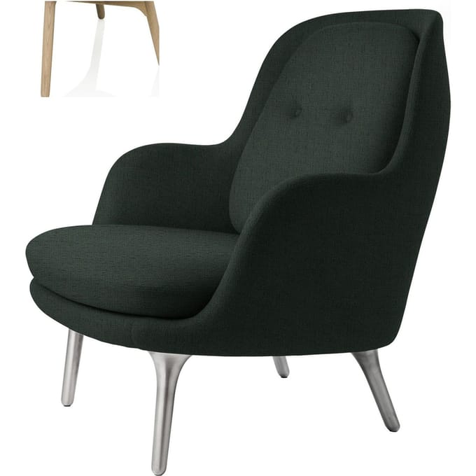 Fritz Hansen - Fri Loungefauteuil - Christianshavn 1161 - eiken - groen