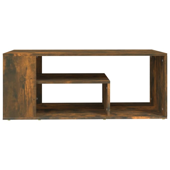 vidaXL - Salontafel - 100x50x40 - cm - bewerkt - hout - gerookt - eikenkleurig