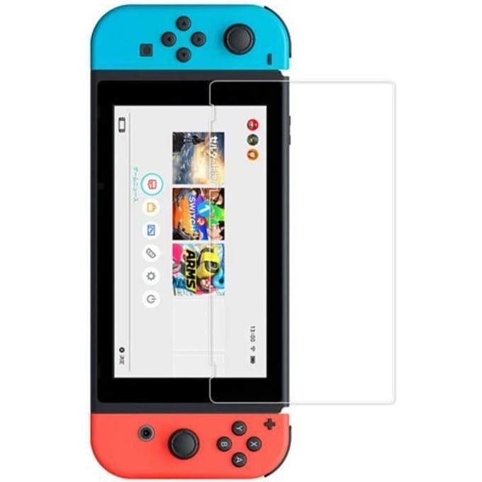 Film de Protection - Nintendo Switch - Verre Trempé - 3 pièces - Bleu - Accessoires de Jeu