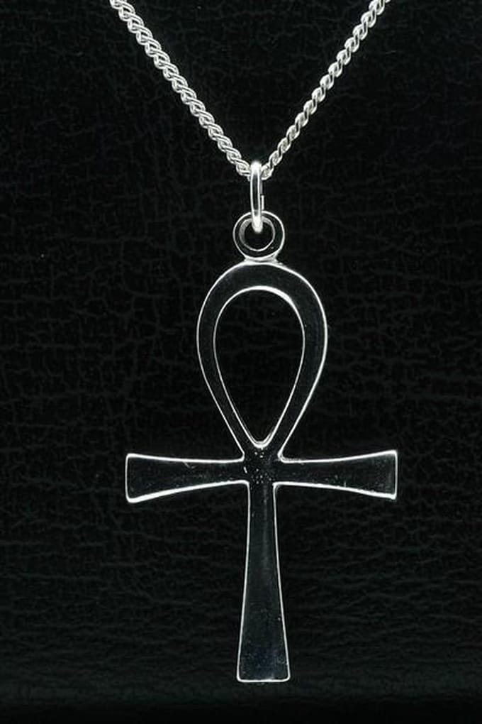 Zilveren Ankh ketting hanger XL