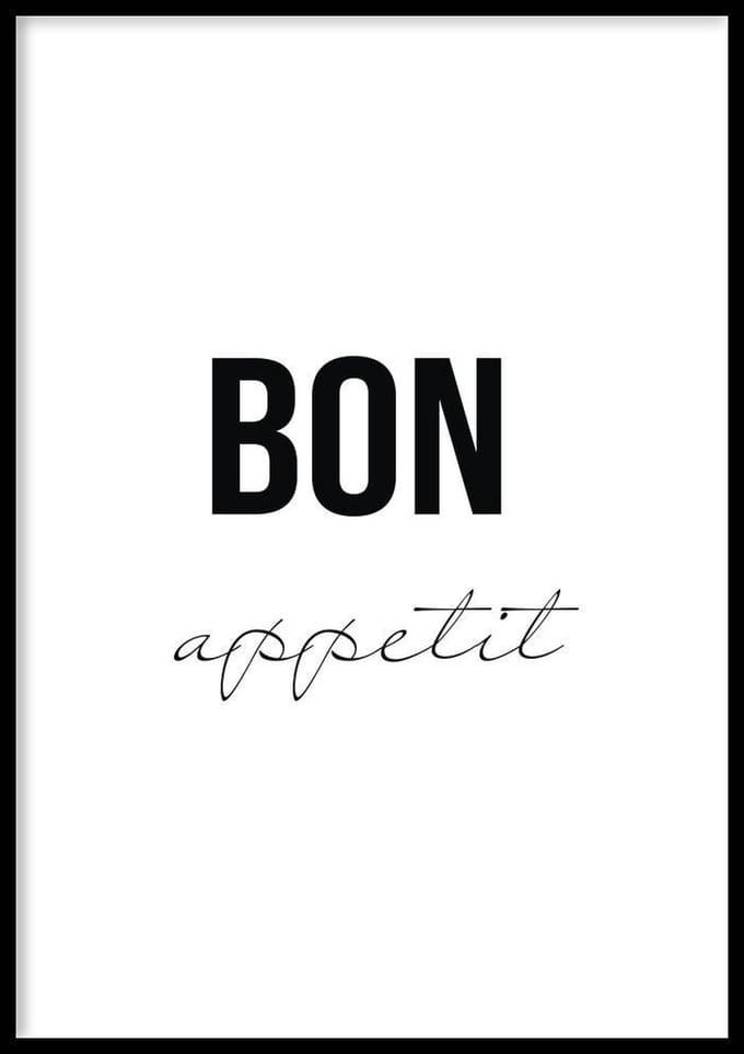 Poster Bon Appetit - 30x40cm - 210g Fotopapier