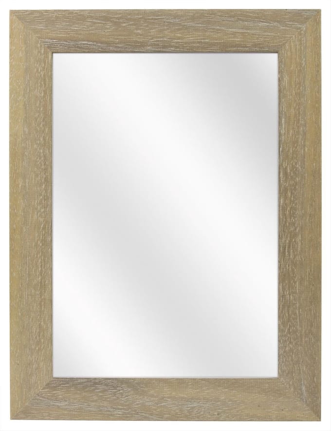Spiegel met Brede Houten Lijst - Vergrijsd - 40x60 cm