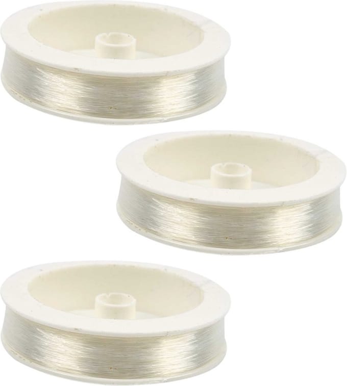 Nylon hobby draad - 3x - 0,4 mm x 100 meter - rijgdraad - transparant - sieraden maken