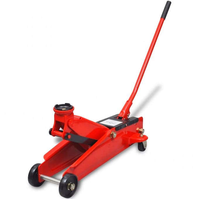 vidaXL - Hydraulische - vloerkrik - laag - profiel - 3 - ton - rood