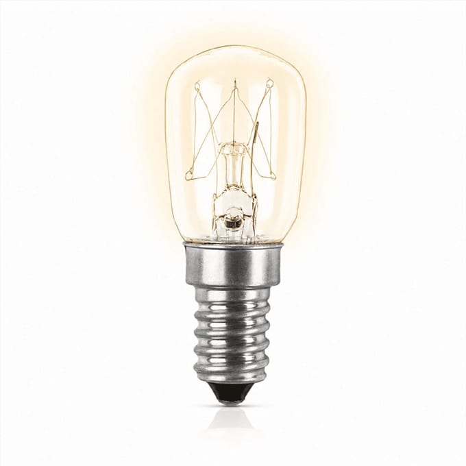 1x Mini Gloeilamp E14 - 15W - Warm Wit Licht (2700K) - 110 lm - 1 jaar - Dimbaar