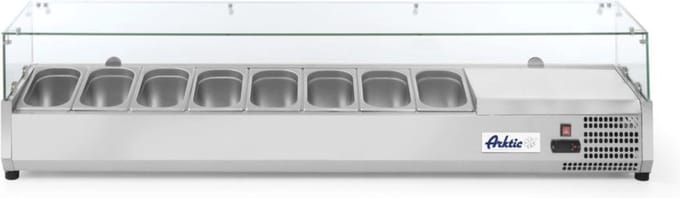 Arktic - Opzetkoelvitrine - GN 1/4 - 8x GN 1/4 - 230V - 180W