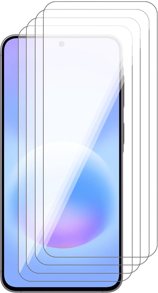 Screenprotector geschikt voor Samsung Galaxy A57 / A37 / S25 FE / S24 FE – 4 Stuks – UltraClear Gehard Glas – Case Friendly – 9H Krasbestendig