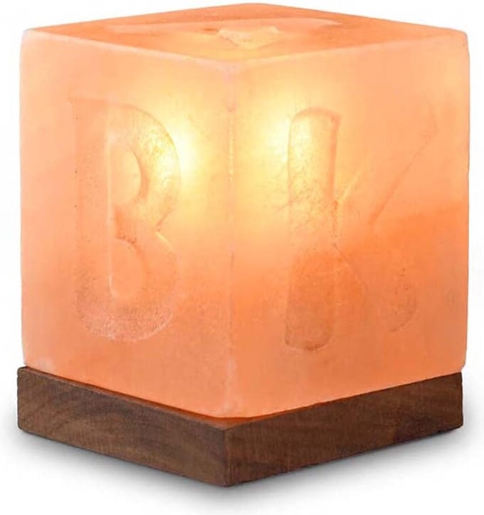 Himalaya Zoutlamp ABC Kubus, 44141, 10x10x12cm