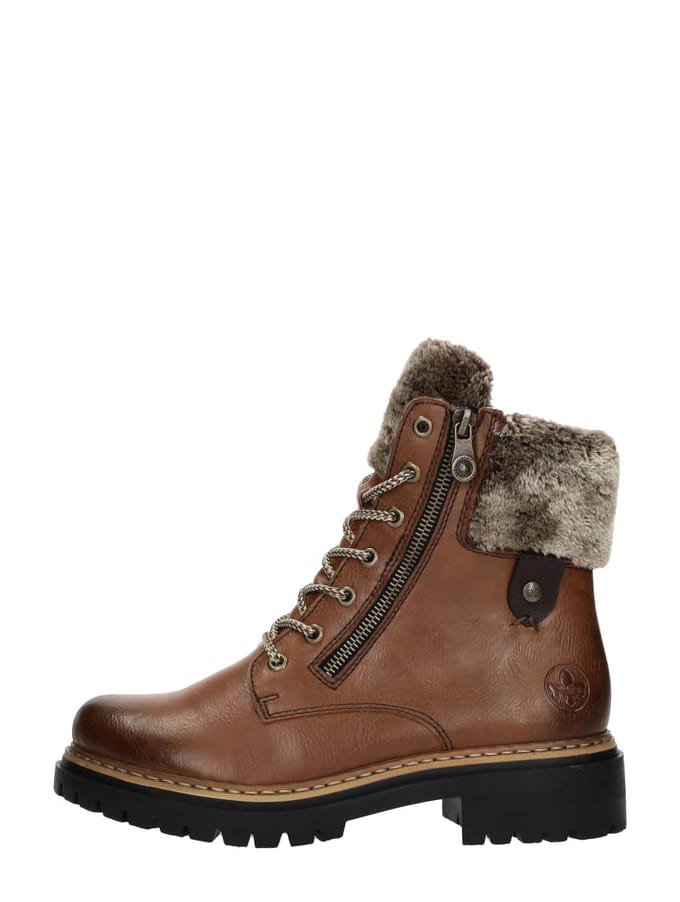 Rieker Veterboots cognac Synthetisch - Maat 40