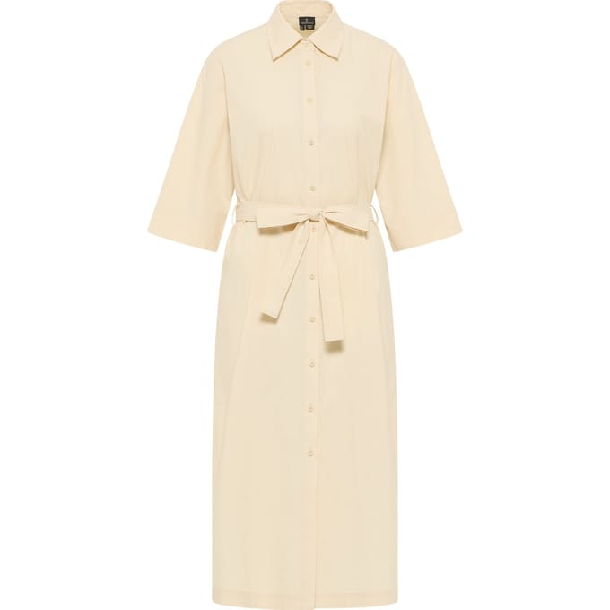 Dreimaster Overhemd jurk Dames lichtbeige